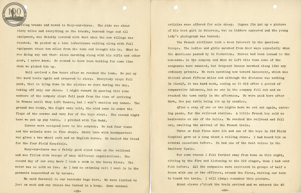 318th Field Hospital History - Pages 035-036
