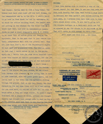 Keiser, Bernard - WWII Letter